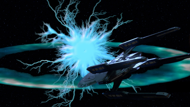 Mysterious ionic flare cripples Cinnri system, disables USS Victory